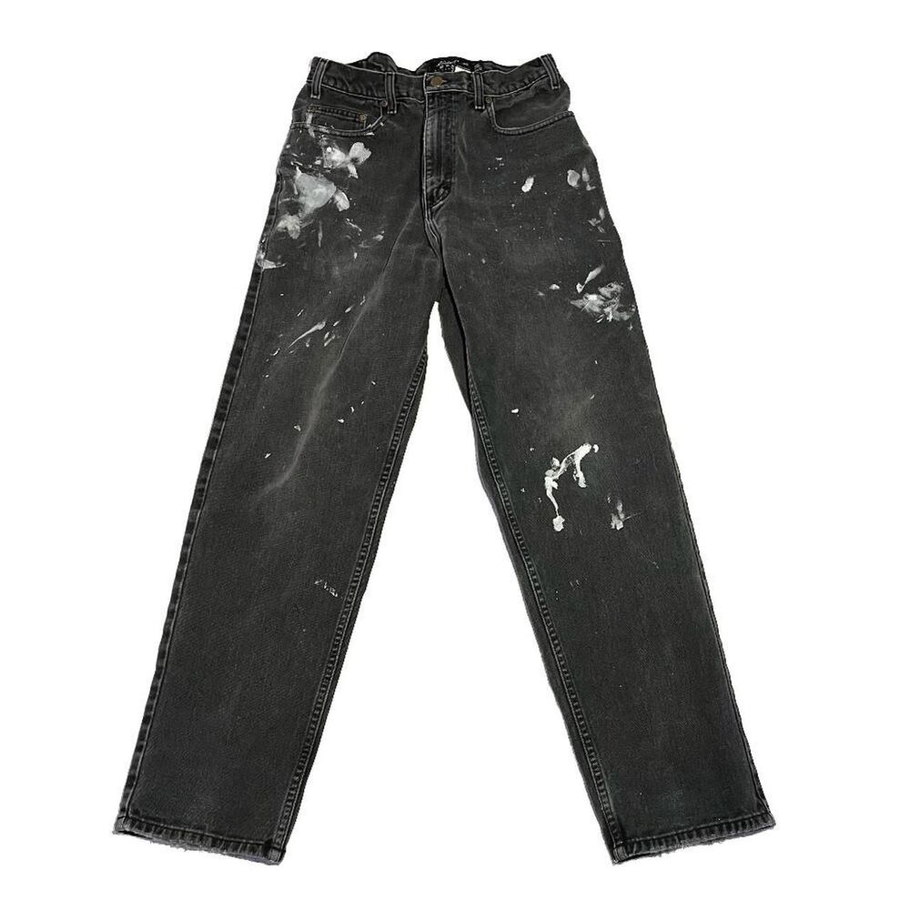 Eddie bauer  Black Grey Jeans 34 paint splatter